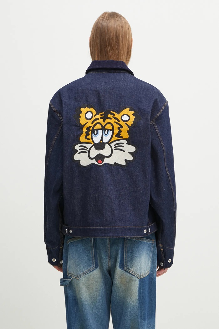Odzież Kenzo kurtka jeansowa FF55DV1136B1.DM granatowy