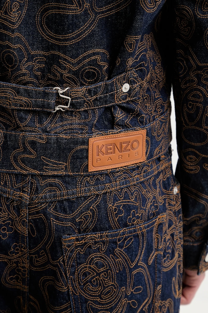 Rifľová bunda Kenzo FF55DV3096V1.DM tmavomodrá