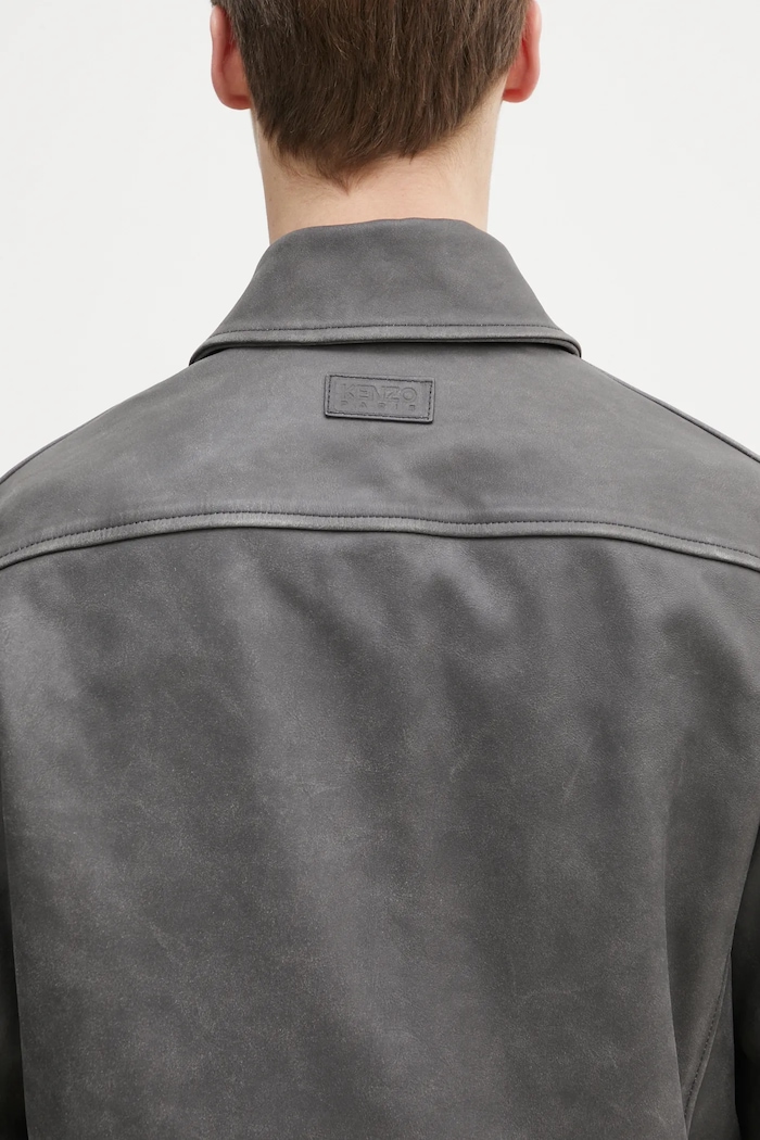 Шкіряна куртка Kenzo FF55LB1440AB.96 сірий