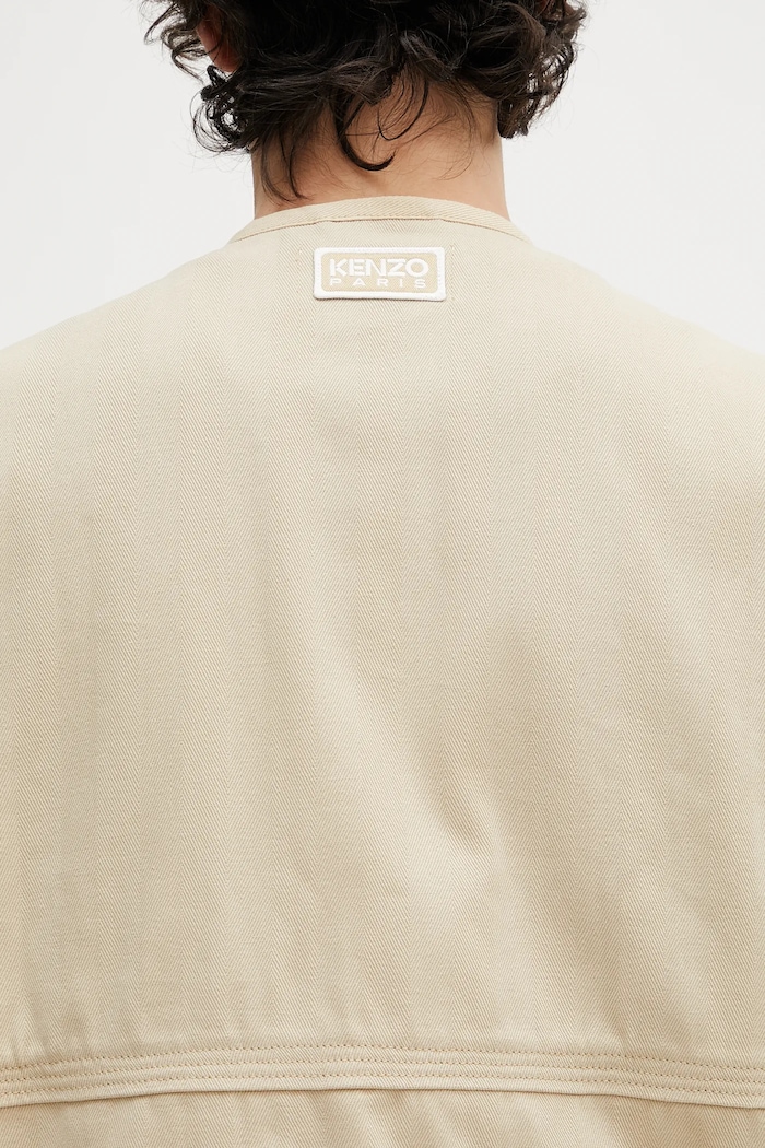 Kenzo sleeveless jacket cotton Men's beige FF55OU0099OT.11