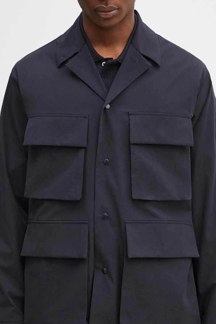 Cămașă Mads Travel Light Overshirt Norse Projects N50.0269.7004 bleumarin