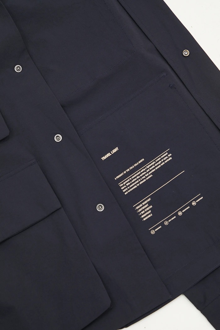 Cămașă Mads Travel Light Overshirt Norse Projects bleumarin N50.0269.7004