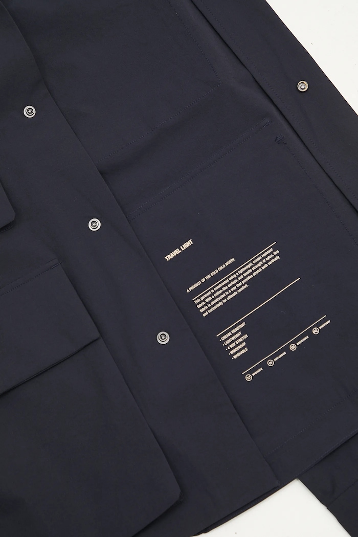 Cămașă Mads Travel Light Overshirt Norse Projects bleumarin N50.0269.7004