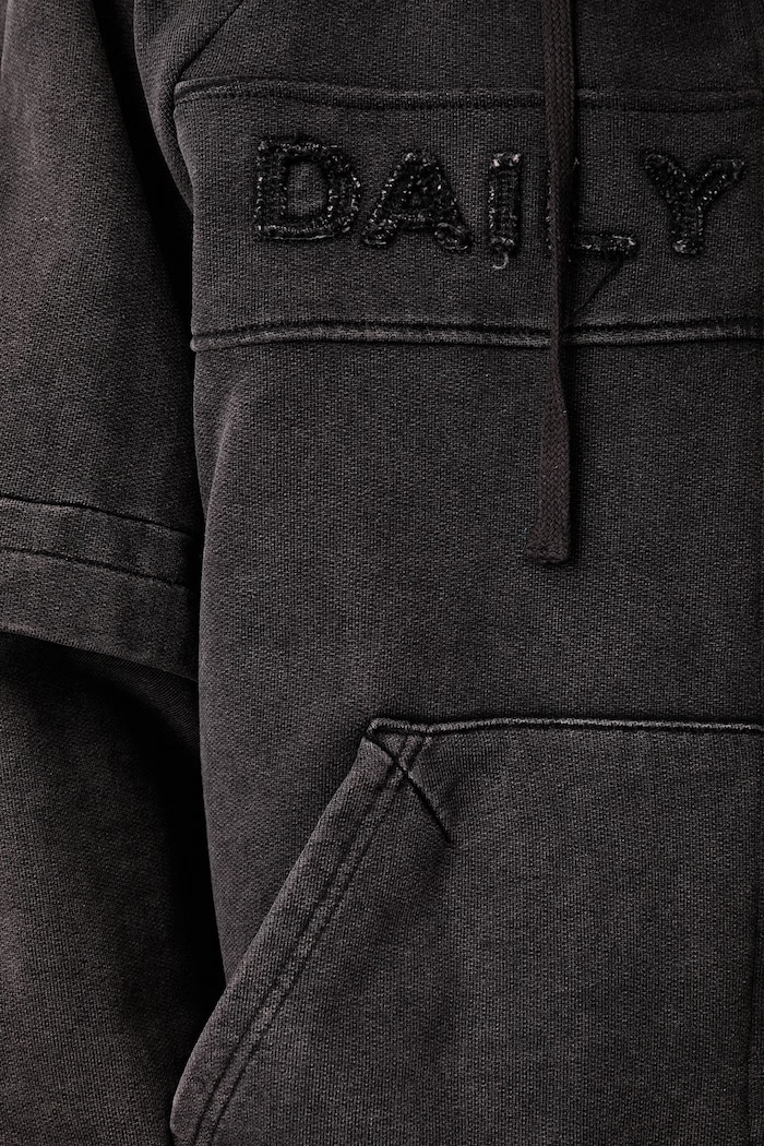 Daily Paper hanorac cu fermoar și glugă pentru bărbați din bumbac Garment Wash Jacket 2511009
