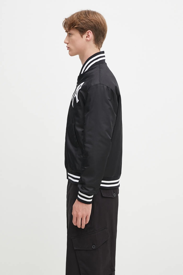 Куртка-бомбер No Problemo NYP Nylon Varsity Jacket NP7040103 чёрный SS25