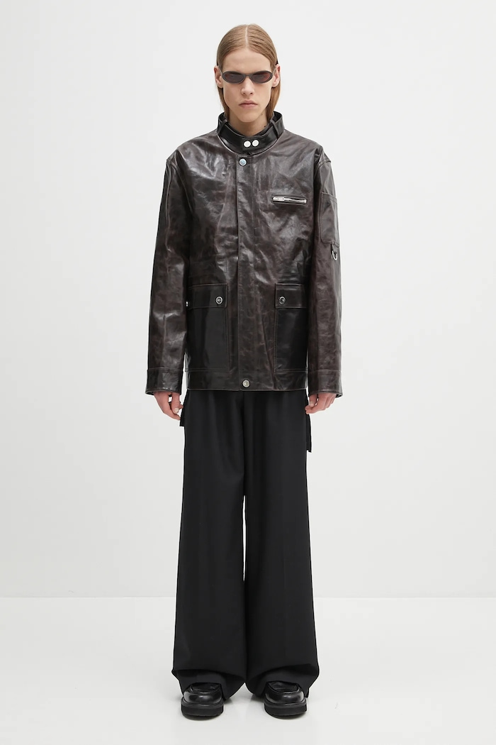 Wales Bonner bőrdzseki Vision Leather US25LE11.LE02.899
