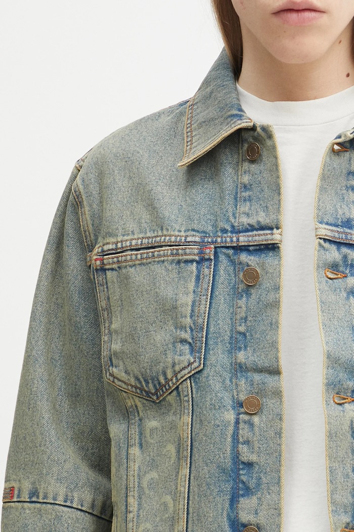 Джинсова куртка Marine Serre Moon Laser Denim Trucker блакитний MJA063A.CDEN0003