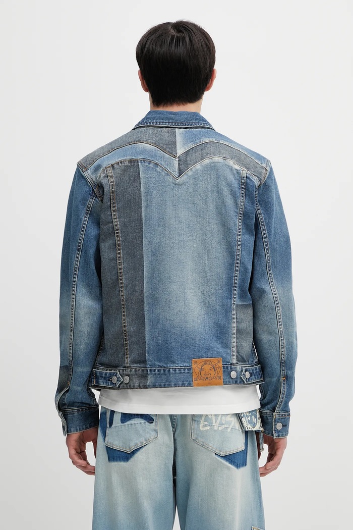 Îmbrăcăminte Evisu Geacă jeans 2-tone Denim w Inserted Daicock 2ESHTM5DJ1041 albastru