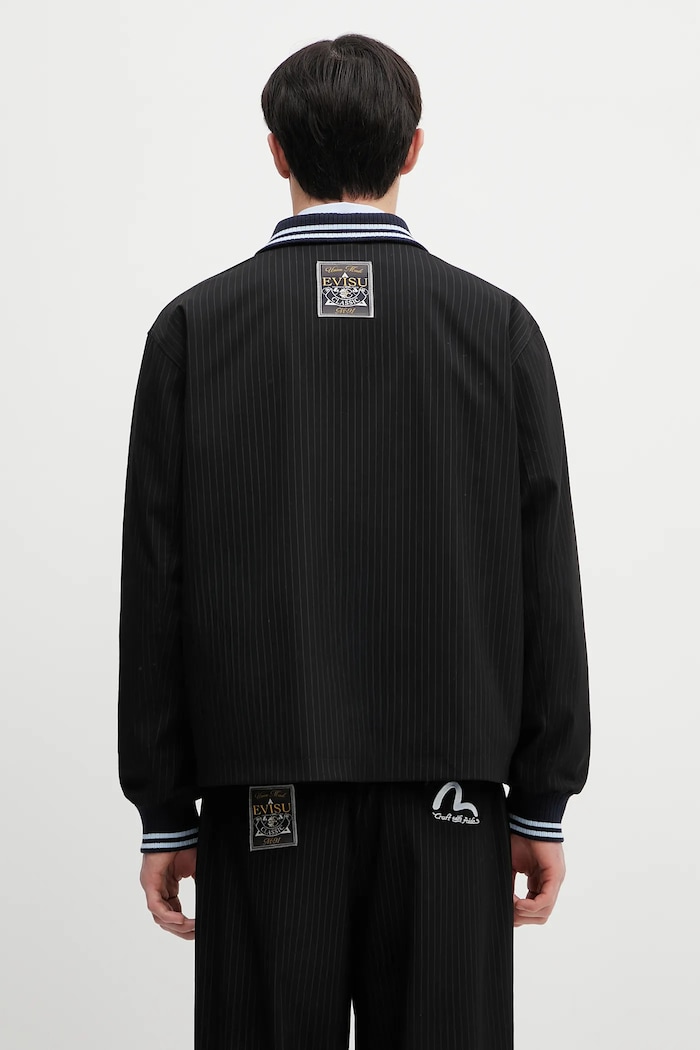 Clothing Evisu jacket Flat Knit Collar Coach 2ESHTM5JK1053 black