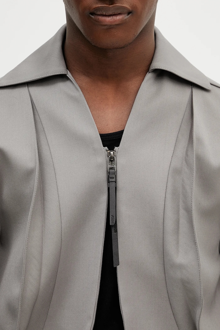 Ader Error geacă de lână Apparel-Top gri BO01SSJK0801GR