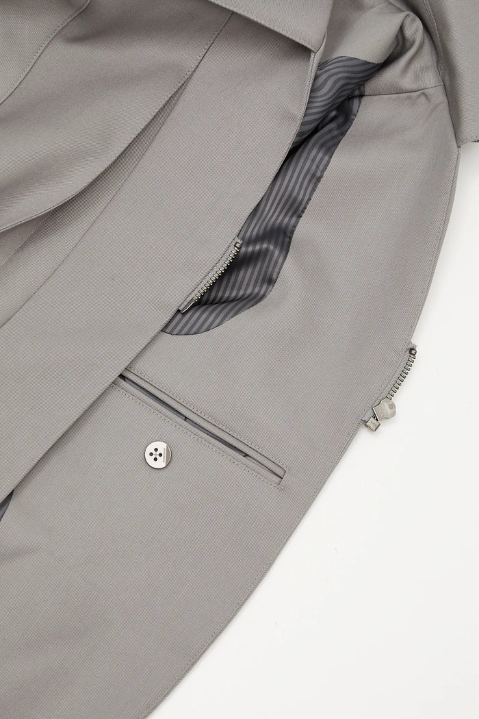Ader Error geacă de lână Apparel-Top BO01SSJK0801GR gri