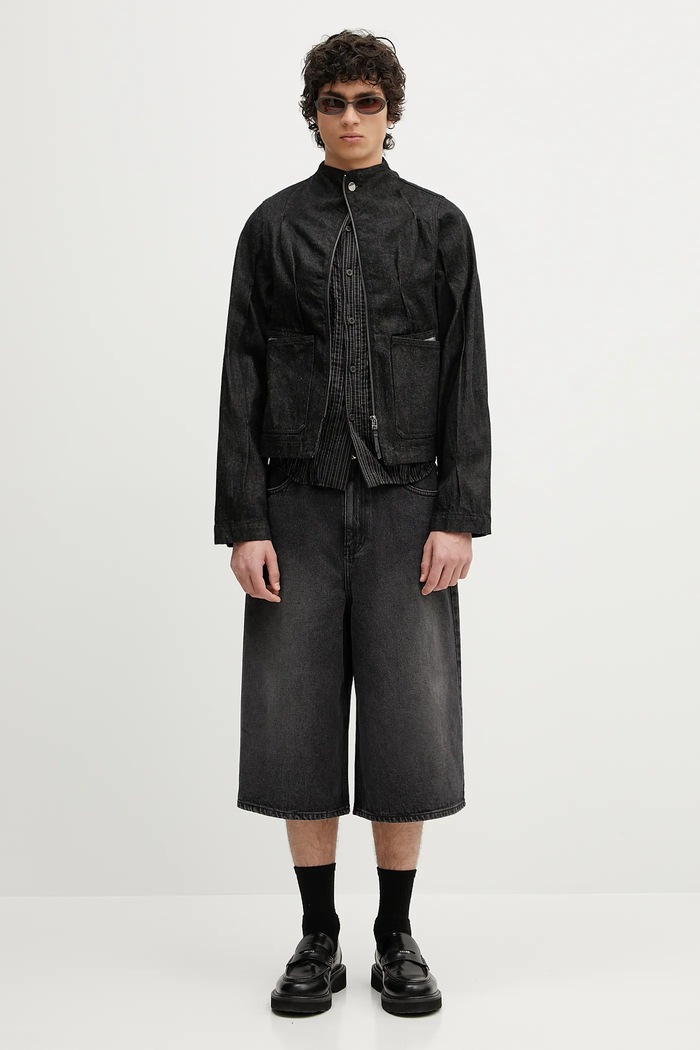 Džínová bunda Ader Error Apparel-Top BO01SSJK0108BK černá