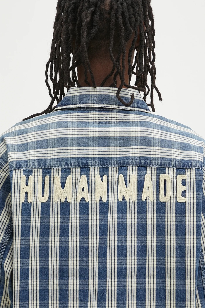 Pamučna košulja Human Made Work Jacket HM29JK010 plava