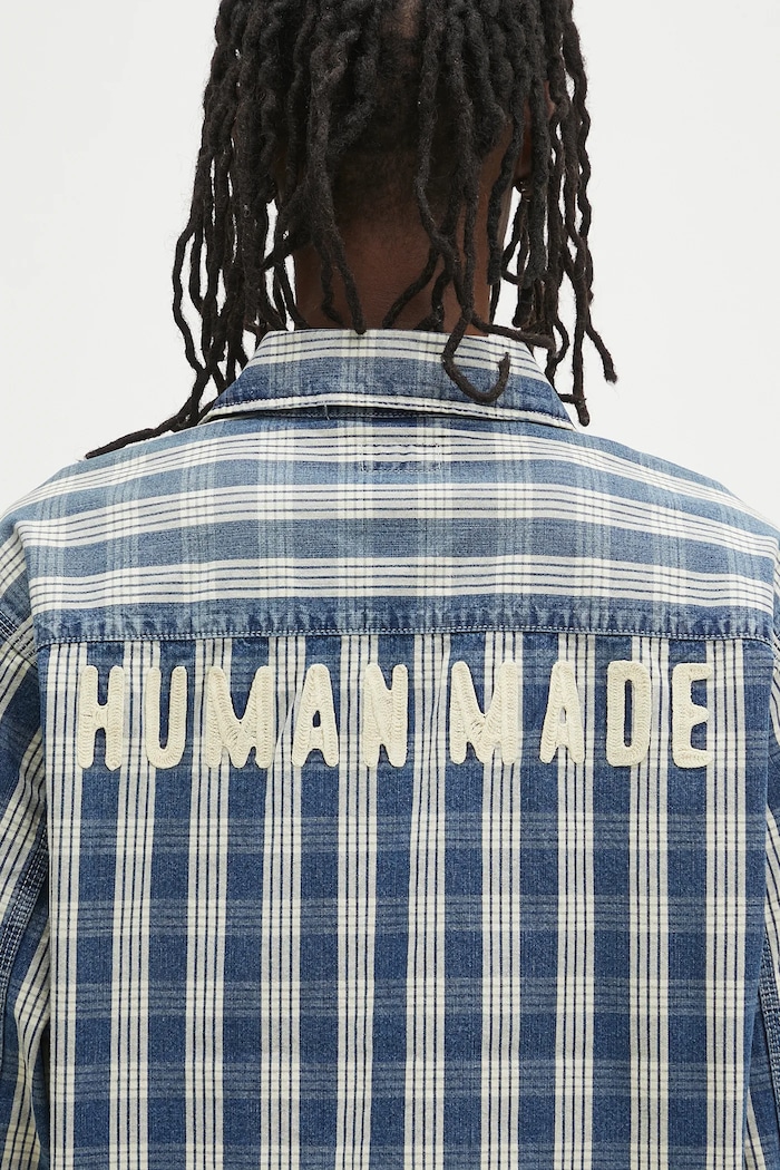 Pamučna košulja Human Made Work Jacket HM29JK010 plava