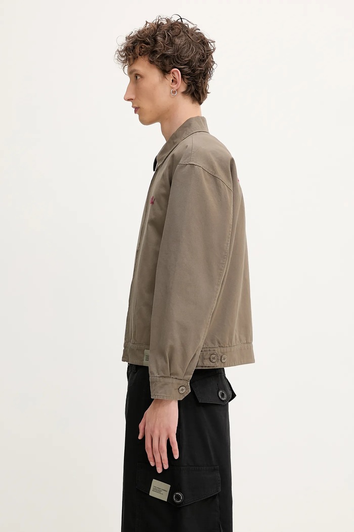 Βαμβακερό μπουφάν NEIGHBORHOOD Zip Work Jacket 251TSNH.JKM02 πράσινο SS25