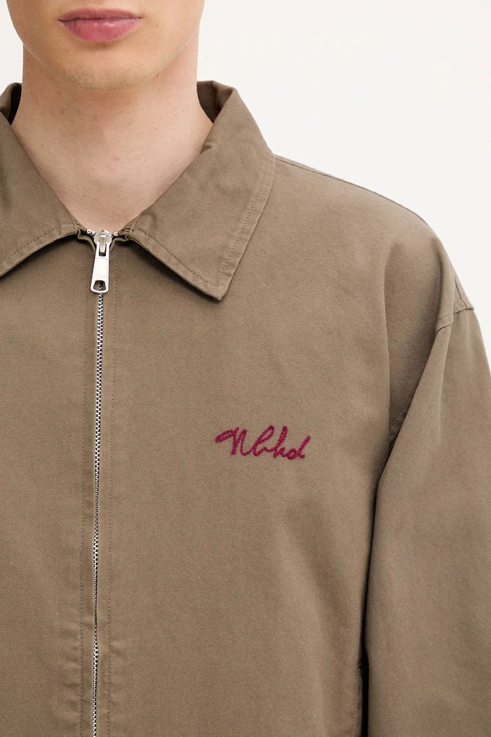 Βαμβακερό μπουφάν NEIGHBORHOOD Zip Work Jacket πράσινο 251TSNH.JKM02