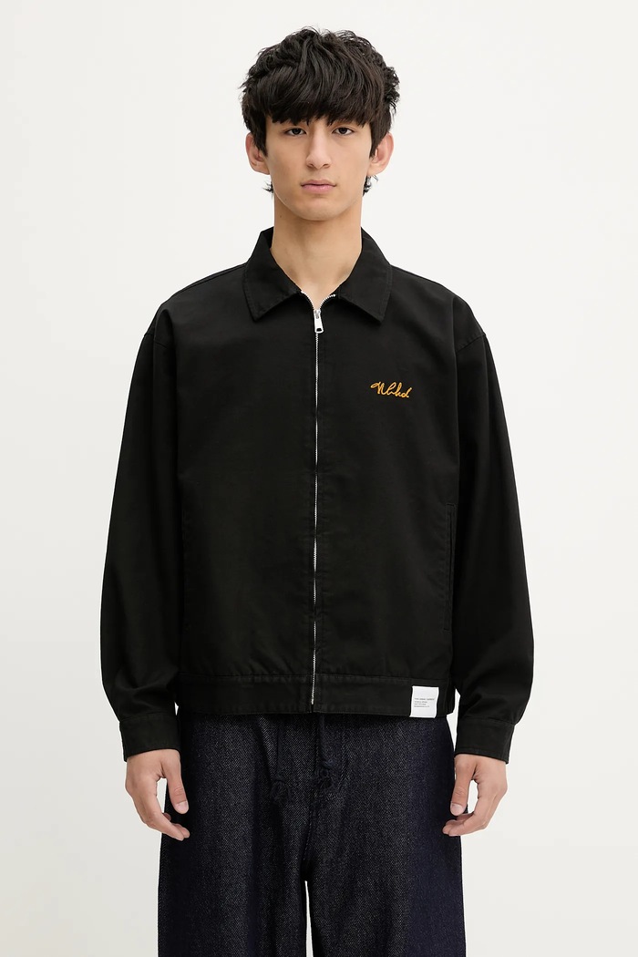 Pamučna jakna NEIGHBORHOOD Zip Work Jacket bez tople podstave crna 251TSNH.JKM02