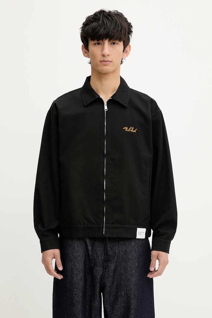 Pamučna jakna NEIGHBORHOOD Zip Work Jacket bez tople podstave crna 251TSNH.JKM02