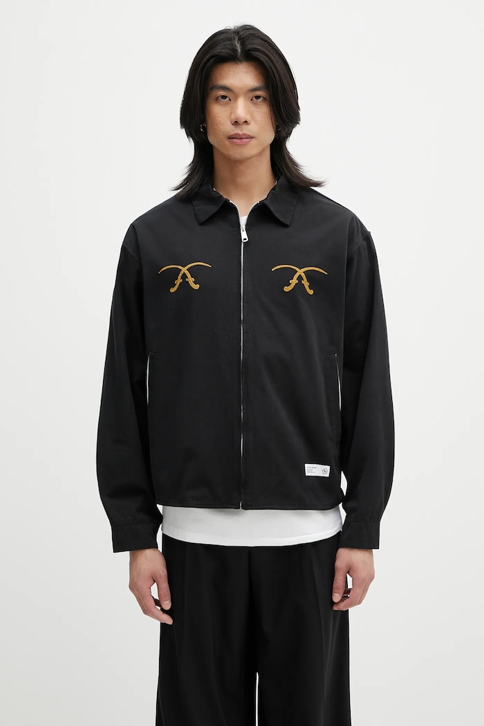 Bavlněná bunda NEIGHBORHOOD Souvenir Jacket nezateplené černá 251UTNH.JKM03