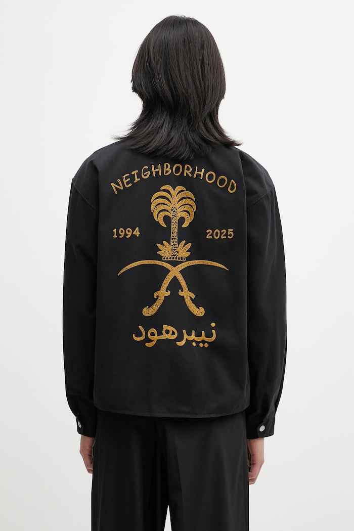 Oblečení Bavlněná bunda NEIGHBORHOOD Souvenir Jacket 251UTNH.JKM03 černá