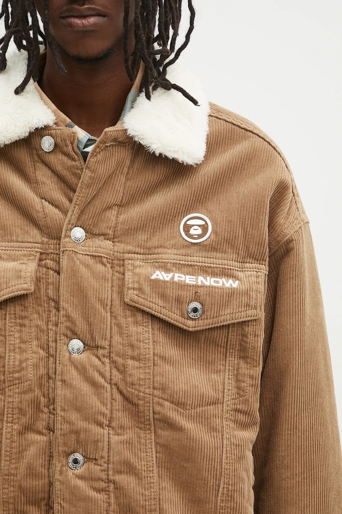 AAPE corduroy jacket Now brown AAPJKM7660XXN
