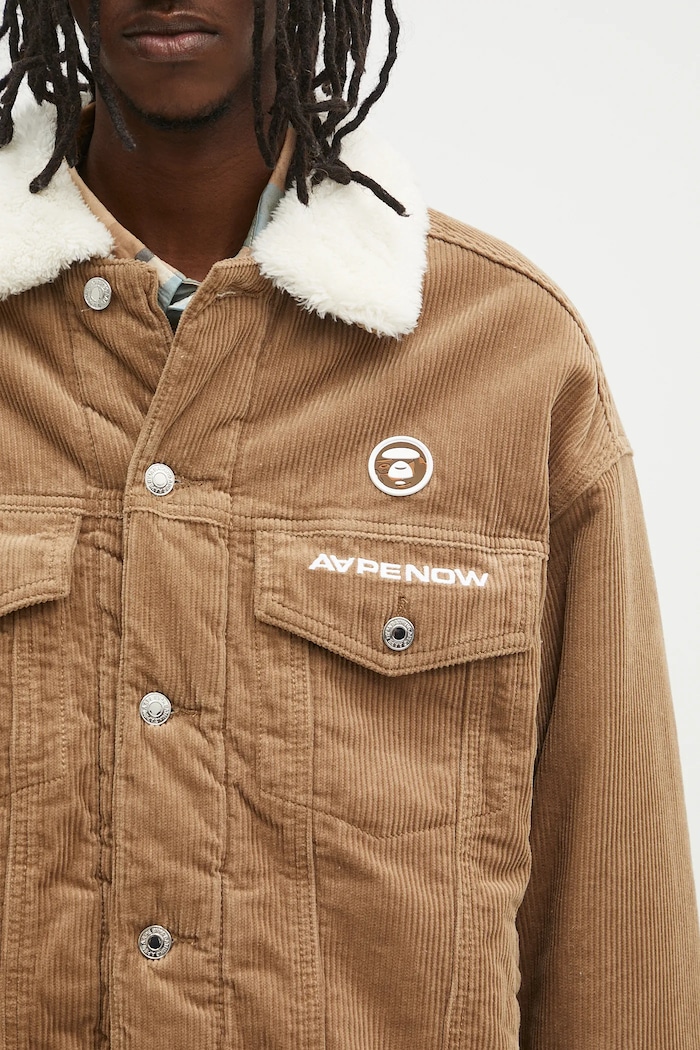 AAPE corduroy jacket Now brown AAPJKM7660XXN