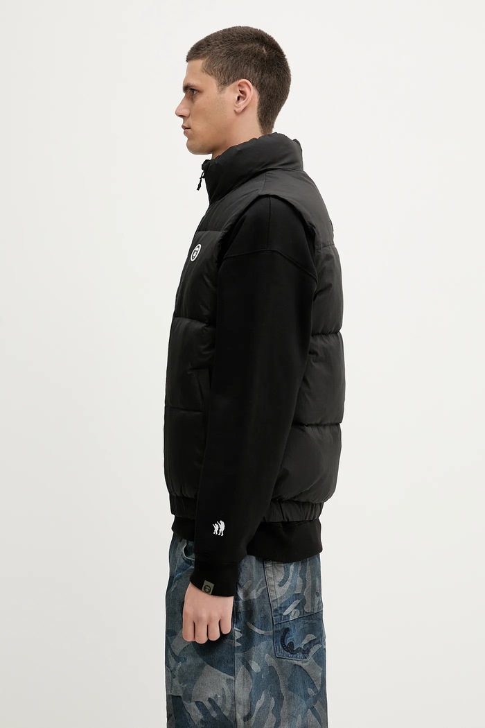 AAPE down vest Now Down AAPDNM7653XXN black SS25