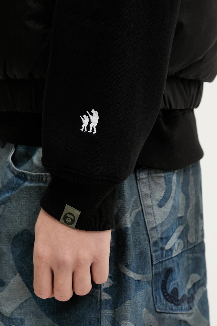 AAPE down vest Now Down black AAPDNM7653XXN