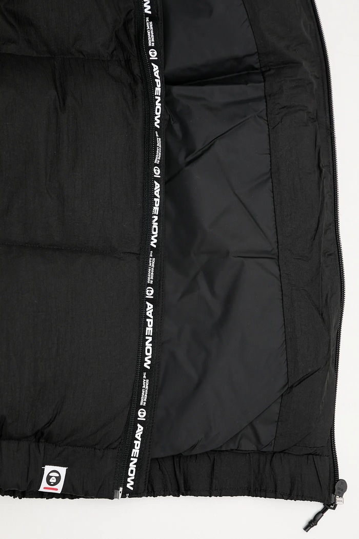 AAPE down vest Now Down AAPDNM7653XXN black