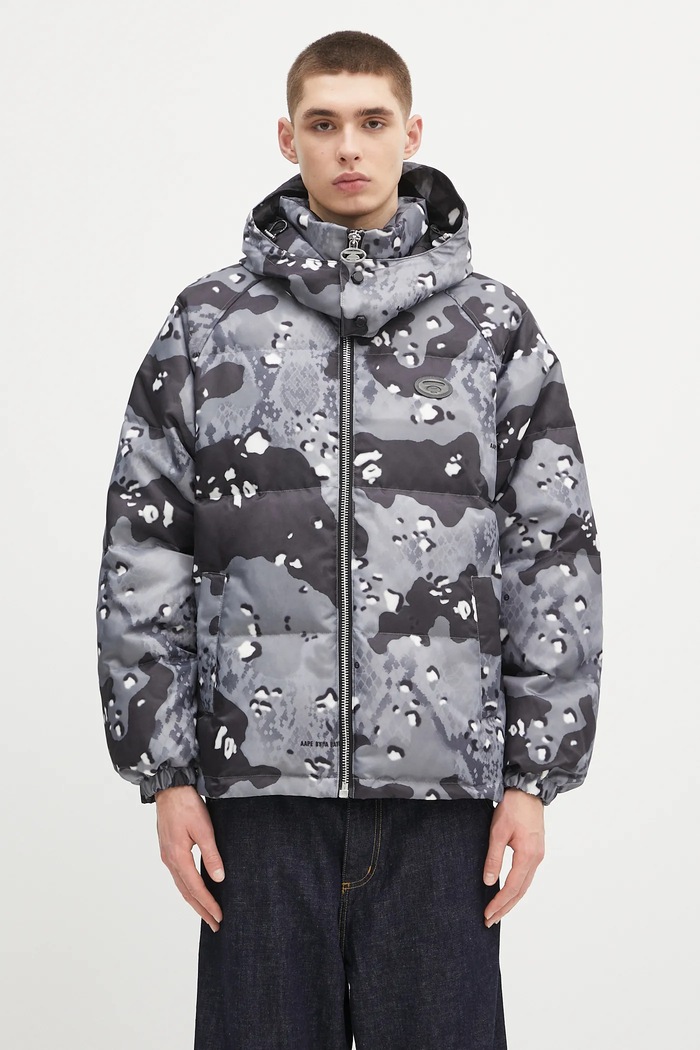 AAPE down jacket Main Down with gray AAPDNM7666XXN