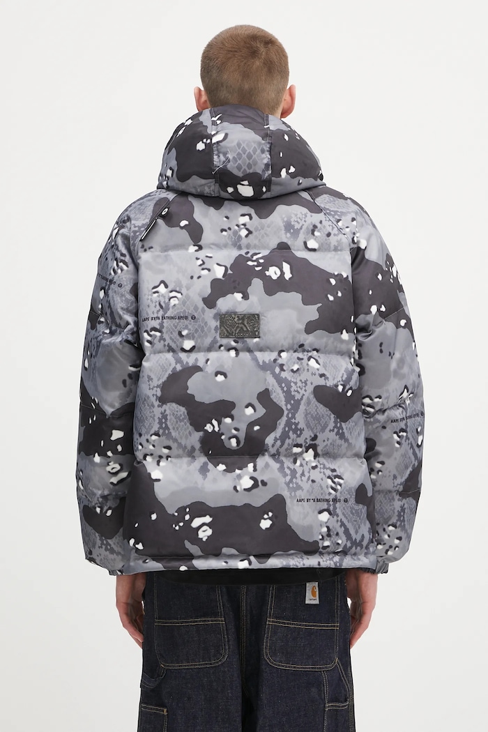 Clothing AAPE down jacket Main Down AAPDNM7666XXN gray