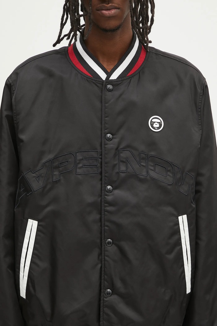 AAPE bomber jacket Now black AAPJKM7656XXN