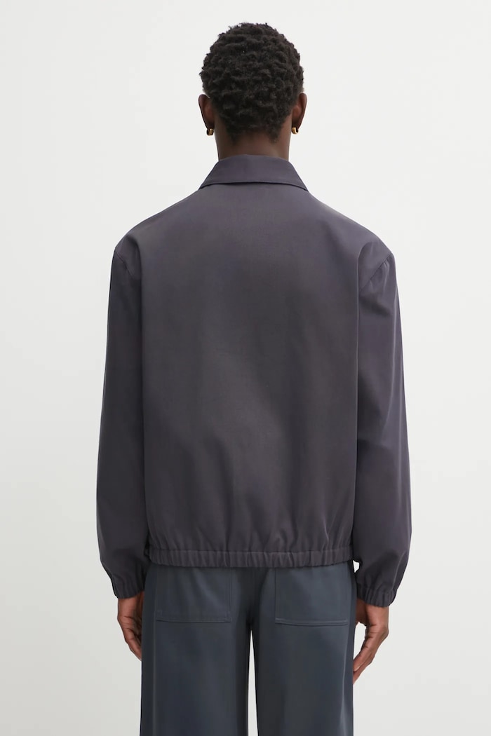 Clothing Maison Kitsuné cotton jacket Elasticated Zipped OM02122WW9028 gray