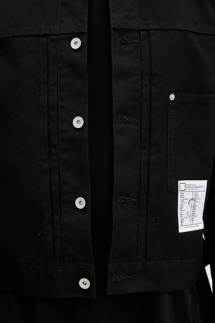 NEIGHBORHOOD denim jacket BW . TYPE-1 black 251AQNH.JKM03