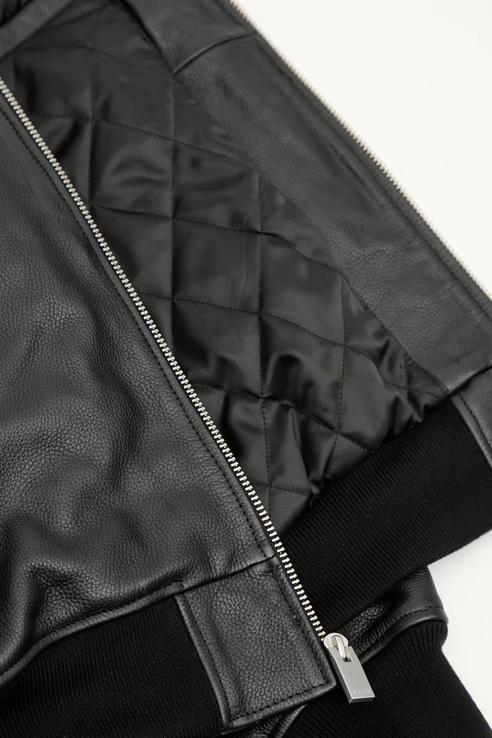 1017 ALYX 9SM leather jacket Leather varsity AAMOU0545LE01 black