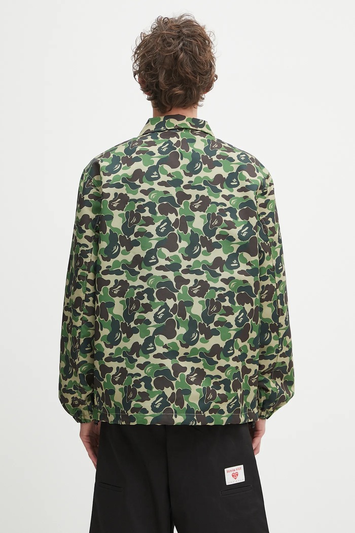 Odzież A Bathing Ape kurtka ABC camo coach jacket 1L30140010 zielony