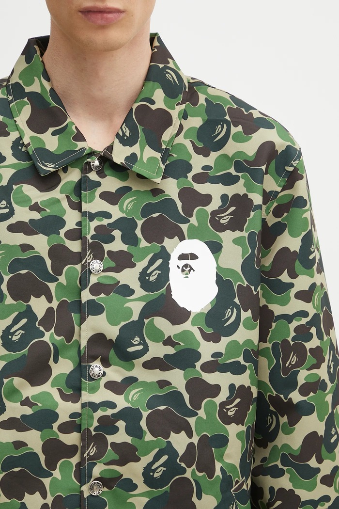 A Bathing Ape kurtka ABC camo coach jacket zielony 1L30140010