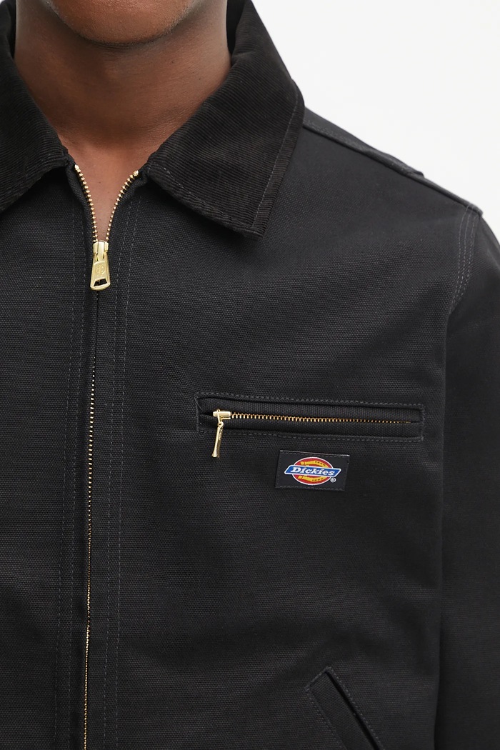 Pamučna jakna Wacko Maria DICKIES / WORK JACKET crna 25SS.WMO.DC01