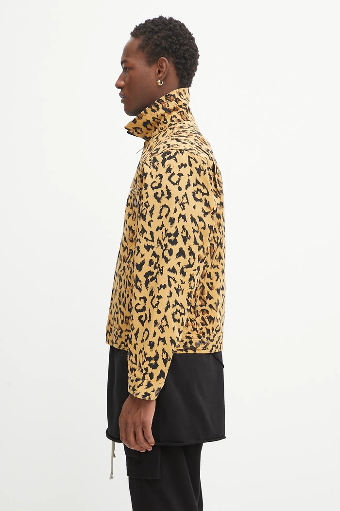 Bavlněná bunda Wacko Maria DICKIES / LEOPARD WORK JACKET 25SS.WMO.DC03 béžová SS25