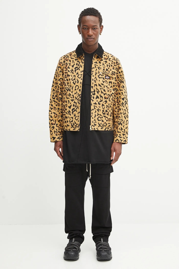 Bavlněná bunda Wacko Maria DICKIES / LEOPARD WORK JACKET 25SS.WMO.DC03