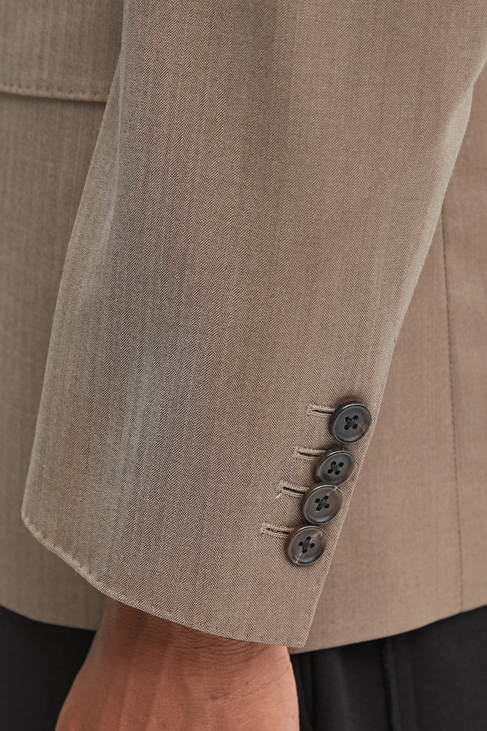 Vlněné sako Wacko Maria SINGLE BREASTED JACKET ( TYPE-3 ) 25SS.WMO.SU03 béžová