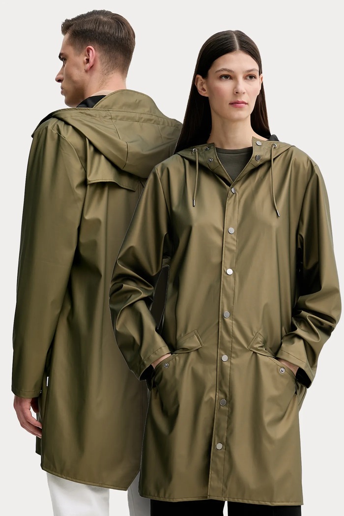 Rains Kurtka Long Jacket W3 zielony 12020.105