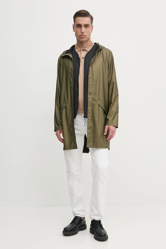 Kurtka Long Jacket W3 Rains 12020.105 zielony