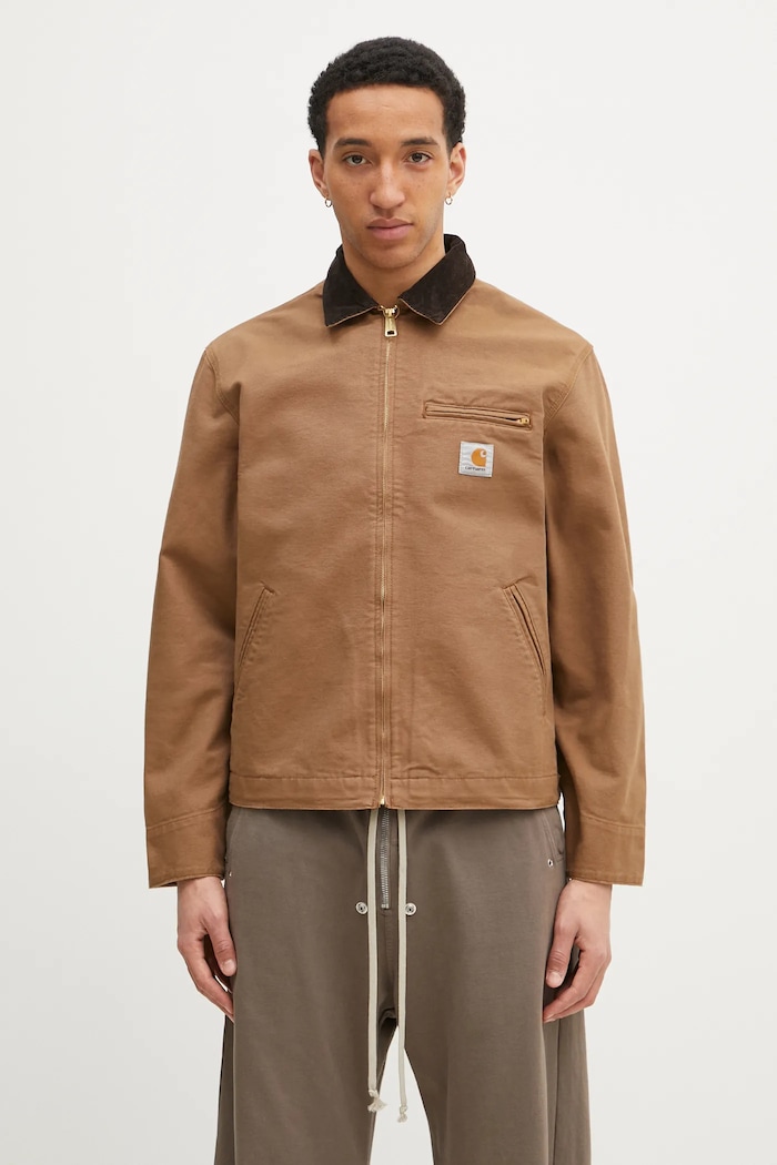 Carhartt WIP kurtka bawełniana Detroit Jacket bez kaptura brązowy I033112.00S02