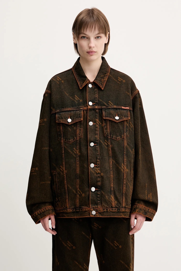 Martine Rose kurtka jeansowa Oversized Denim 201WD06204 pomarańczowy SS25