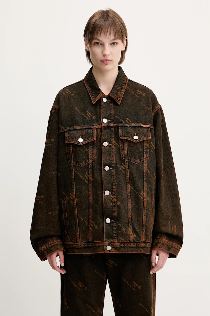 Martine Rose kurtka jeansowa Oversized Denim 201WD06204 pomarańczowy SS25