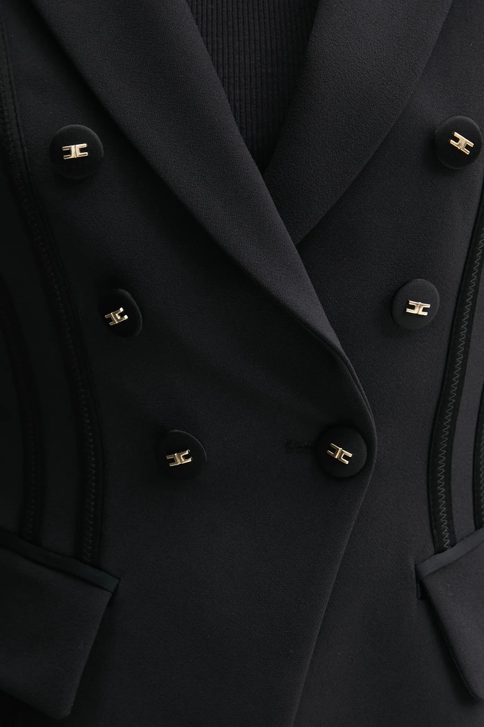 Elisabetta Franchi marynarka GI14251E2 czarny