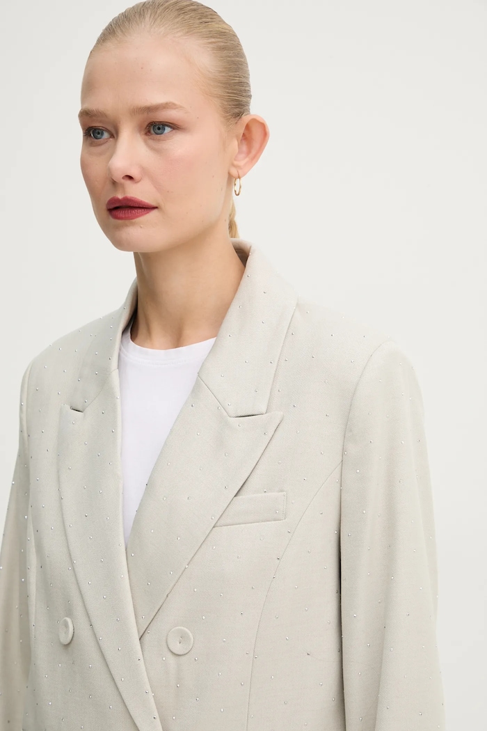 Blazer s příměsí vlny Bruuns Bazaar béžová BBW4204