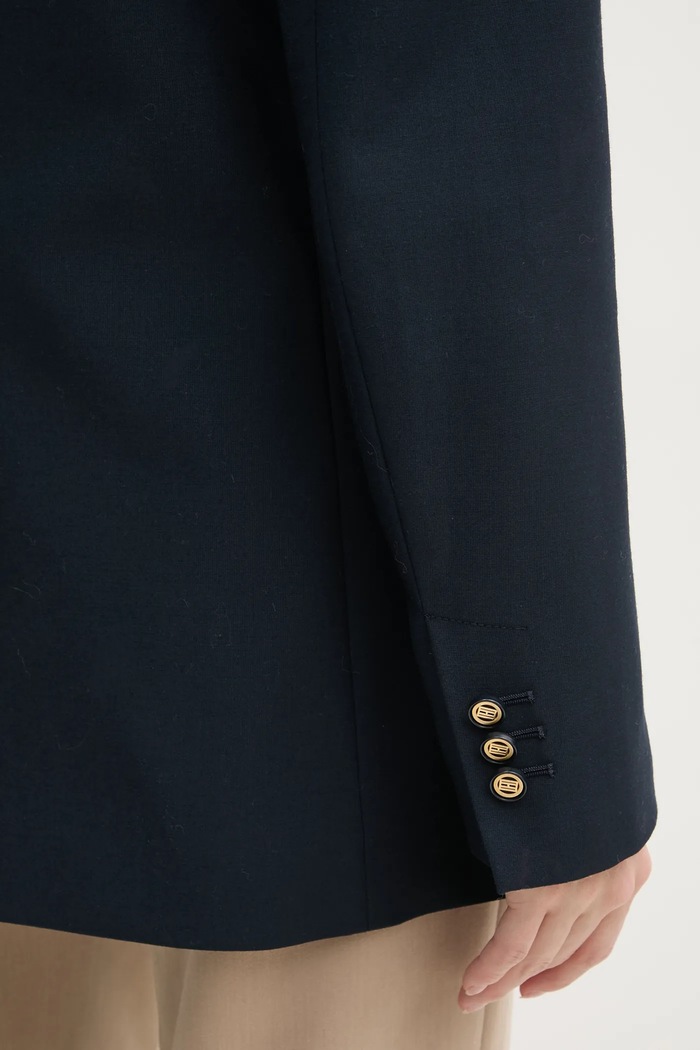 Tommy Hilfiger marynarka z domieszką wełny WW0WW43786 granatowy