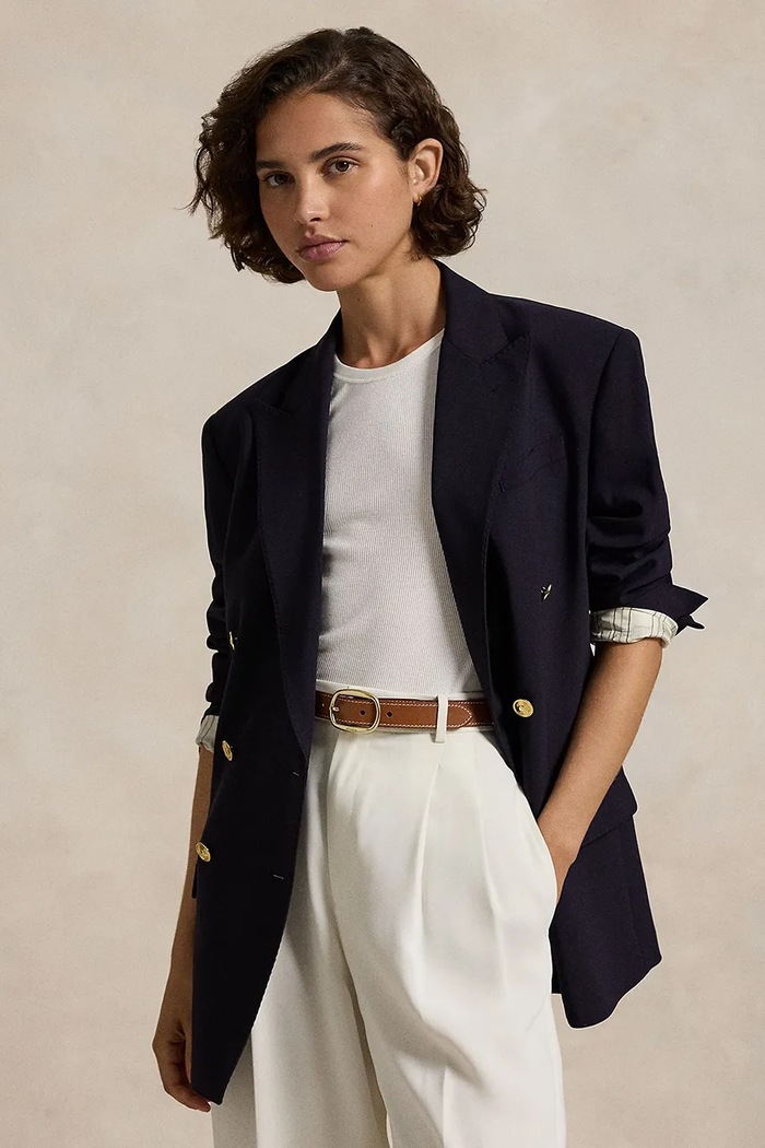 Polo Ralph Lauren marynarka wełniana wełna granatowy 211952717